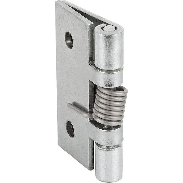 Spring Hinge Spring Closed A=50, B=50, Aluminum Bright